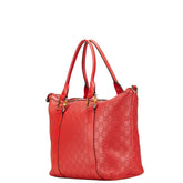 グッチ グッチシマ バンブー トートバッグ ショルダーバッグ 2WAY 339548 レッド レザー レディース GUCCI 【中古】